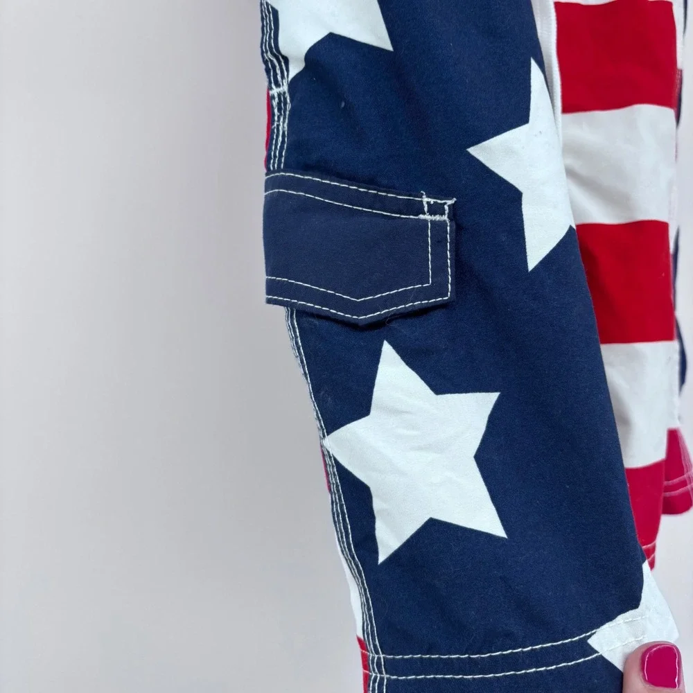 Boys Patriotic Swim Trunks American Flag Stars Stripes Swimwear Swimsuit‎